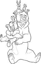 coloriage frere des ours et les amis de la foret